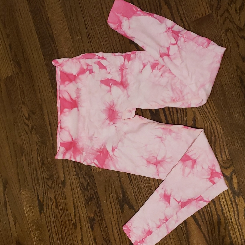 Pchee bum pink tye dye leggings